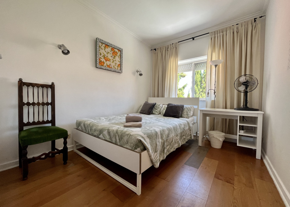 Double bed room with shared bathroom