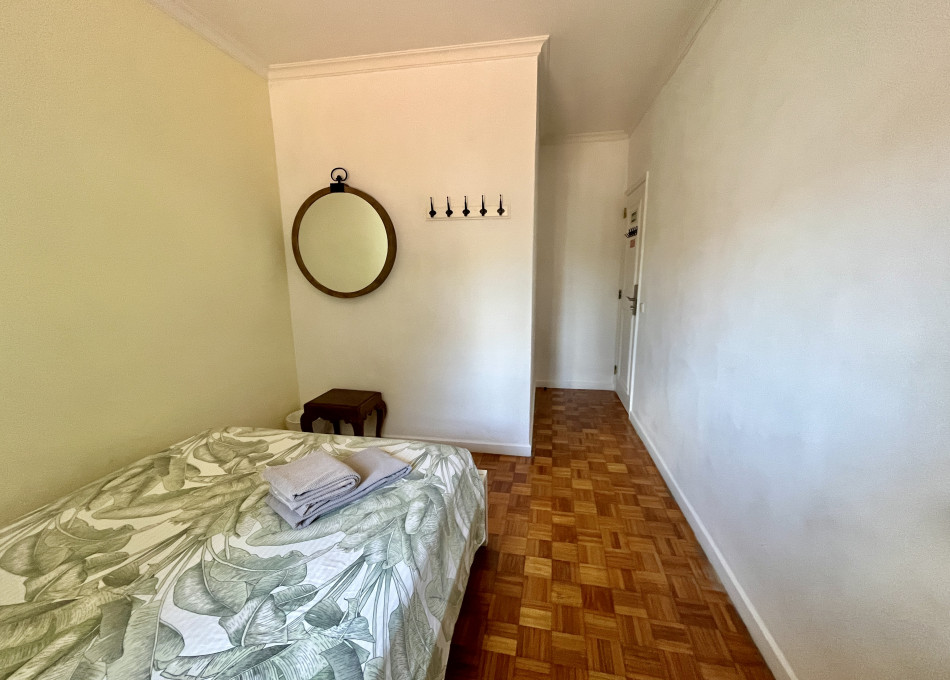 Double bed room with shared bathroom