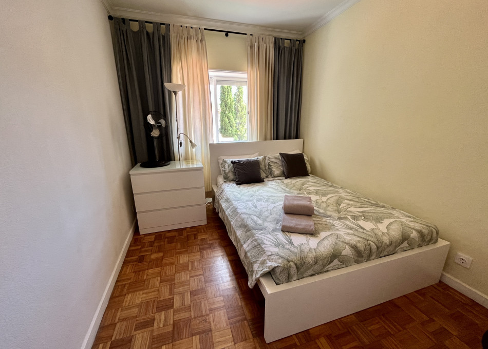 Double bed room with shared bathroom